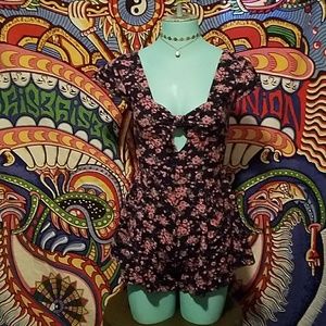 Blue and pink romper